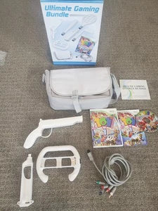 *incomplete* Nintendo Wii Ultimate Gaming Bundle Tennis New Golf Wheel Blaster - Picture 1 of 5