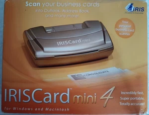 Scanner portable Iris Card Mini 4 pour cartes de visite Neuf complet Win & Mac - Picture 1 of 8