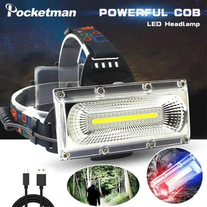 COB LED Faro Reparación Luz Cabeza Lámpara Impermeable Faro Pesca Iluminación - Imagen 1 de 12