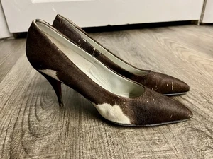 Vintage Artmex Pony Skin 3” Stilleto Heels Women’s Size 7. Made In Mexico - Picture 1 of 11