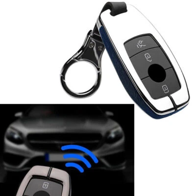 Leather Car Key Case Cover For Mercedes Benz W202 E300 W210 Protector Shell 2017 - Image 1 of 4