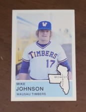 RARE 1982 Wausau Timbers MIKE JOHNSON #18 Minor League Baseball Card