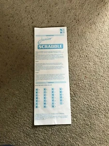 Junior Scrabble Game. Set Of Instructions. Genuine Mattel Part. - Picture 1 of 6