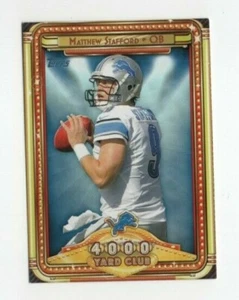 2013 Topps Football 4000 Yard Club MATTHEW STAFFORD DETROIT LIONS #2 - Foto 1 di 2