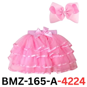 BGFKS 4 Layered Tulle Ballet Tutu Skirt for Girls with Matching Hairbow, 7-10 Yr - Picture 1 of 7