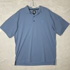 Footjoy Shirt Mens Large Blue Short Sleeve Stretch Golf Polo With Emblem