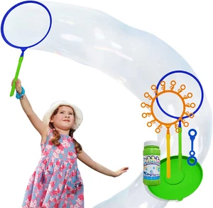 Giant Bubble Wand Set – Fun Outdoor Activity for Kids, Toddlers, & Adults Refill - Picture 1 of 12