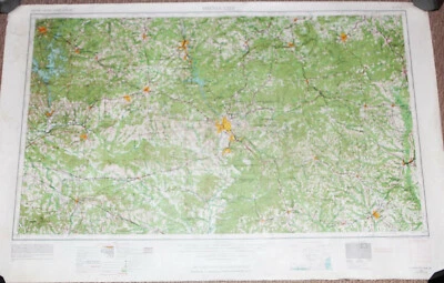 Mapa topográfico cuadrángulo Phenix City del USGS de colección, AL GA 1955 rev 1963 NI 16-12 Foto 1 de 4