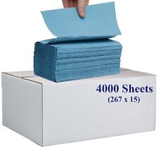Paper Towel V Fold Paper Hand Towels Blue for Kitchen Bathroom Cleaning Tissue