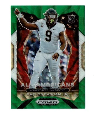 2021 Panini Prizm Draft Picks Green Wave #197 Carlos Basham Jr. Wake Forest - Image 1 of 2