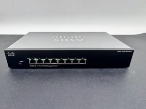 Cisco SF300-08 300 8 Port 10/100 RJ45 Managed Network Switch - Picture 1 of 4