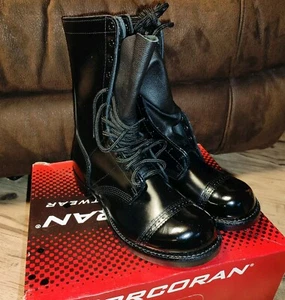 NIB Corcoran 1500 Men’s Jump Boots 10” Patent Leather Cap Toe Size 9.5 EE Wide - Picture 1 of 8