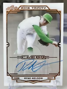 2019 Leaf Trinity Clear Autographs #CARN1 Ryne Nelson - Picture 1 of 2