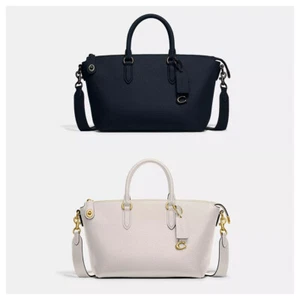 Neu mit Etikett Coach Kreide Weiß Kieselleder Cara Schultertasche Tasche CE741 - Bild 1 von 20