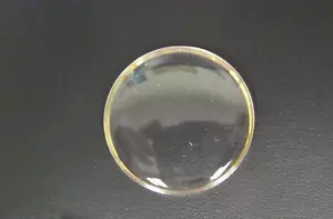 OMEGA WATCH ACRYLIC CRYSTAL WITH YELLOW TENSION RING & LOGO O63PX5005 31.6MM - Picture 1 of 3