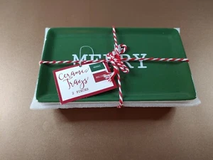 NEW DESIGN GROUP SMALL PLATTER TRAYS CERAMIC FARMHOUSE DECOR LIKE RAE DUNN - Picture 1 of 3