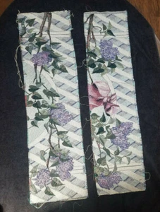 Lilacs & Pink Flower Unfinished Tapestry Woven Fabric Wall Hanging Table runner - Bild 1 von 3