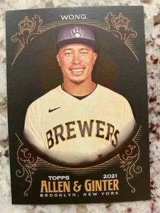 2021 TOPPS ALLEN GINTER X BASEBALL BASE CARD MILWAUKEE BREWERS KOLTEN WONG #295 - Picture 1 of 1