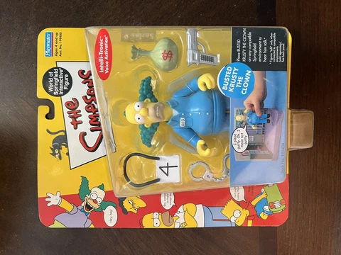 The Simpsons - Busted Krusty the Clown Action Figure Playmates Series 9 Unopened Cover