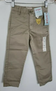 Cat & Jack Kids School Uniform Pants Flat Front Adjustable Waist Size 4 NEW - Picture 1 of 7