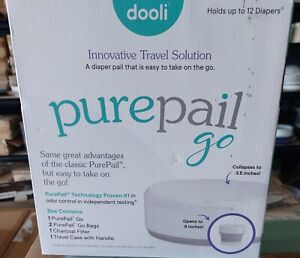 PurePail Go Portable Diaper Pail — Gray — Superior Odor Control with No Added...