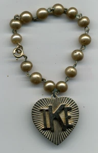 Pulsera Eisenhower for President 1952 campaña con dije en forma de corazón - Imagen 1 de 1