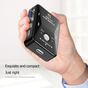 Switch KVM manuale USB HW1701 a 2 porte Switcher VGA 2 in 1 uscita 1080P - Bild 1 von 7