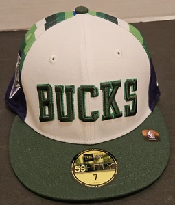 Milwaukee Bucks New Era 2021/2022 City Edition 59Fifty Fitted Hat Cap - Size 7 - Picture 1 of 10