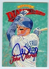 John Olerud autographed baseball card 1993 Donruss #DK-24 Diamond Kings
