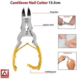 Manicure Pedicure Chiropody Clippers Nippers Cutters Heavy Duty Extra Thick Nail - Picture 1 of 5