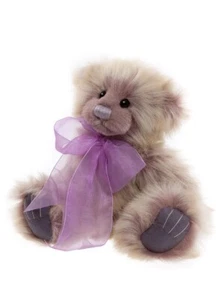 Orsacchiotto Charlie Bears giovedì sottile pelliccia viola e beige - morbido, carino - Foto 1 di 4