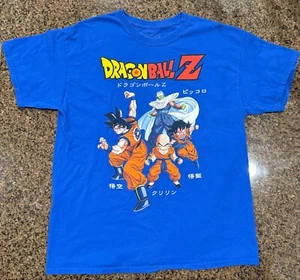 Dragonball Z Mens LARGE T-Shirt ripple junction goku anime L BLUE Toei manga og - Picture 1 of 4