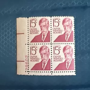 U.S. 1288 Oliver Wendell Holmes Plate Block - Picture 1 of 2