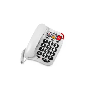SPC Comfort Numbers 2 Analoges Telefon Weiß Großes Display Kabelgebunden Seniore - Zdjęcie 1 z 2