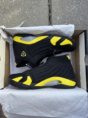 Nike Air Jordan Retro 14 Thunder Negro Amarillo Vibrante Tenis Talla 11 Foto 1 de 4