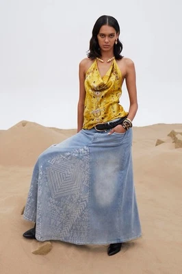 CAMILLA Denim Alika Oasis Odyssey A-Line Maxi Skirt Size S RRP $699 - Image 1 of 4