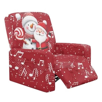 Muñeco de Nieve Navidad Niño Perezoso Reclinable Silla Cubiertas Papá Noel Muñeco de Nieve Papá Noel Foto 1 de 4