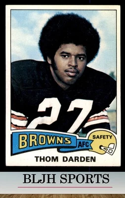 1975 Topps #342 Thom Darden Cleveland Browns (1B7) - Image 1 of 2