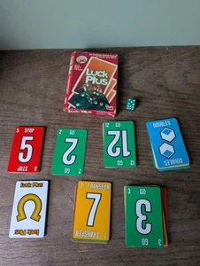 Vtg 1983 Luck Plus Card Dice Game International Games Missing 1 Dice & Instruct - Picture 1 of 7