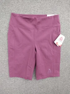 Reebok Fitted Stretch Biker Shorts Size XL 14-16 Color Purple - Picture 1 of 9