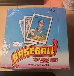 1989 Topps Baseballkarten fabrikversiegelt. 36 Pkgs. MIT Kaugummi! KEINE RESERVIERUNG  - Bild 1 von 3