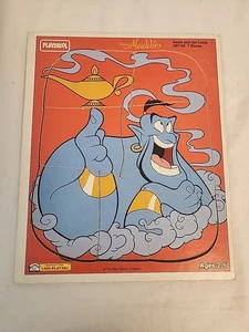 Vintage PLAYSKOOL Disney Aladdin Genie with Lamp Wooden Puzzle 7 Pieces 287-04 - Picture 1 of 7