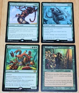 MTG Raro Serpopardo Prowling, Baloth Frenied, Avanguardia Elfica, Idra Sangue di Vita - Foto 1 di 2