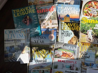 Cooking Light Real Simple Sunset Coastal Magazine Lot | 21 Issues | 2017 - 2018 - Image 1 of 4