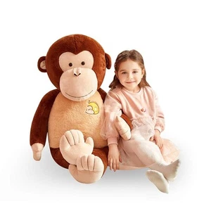 Stuffed Animal Plush Monkey Toy for Children Brown 30 inches - Picture 1 of 7