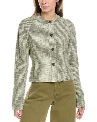 -$525 New Rag & Bone Marisa Tweed Jacket In Green Size 12 - Image 1 of 4