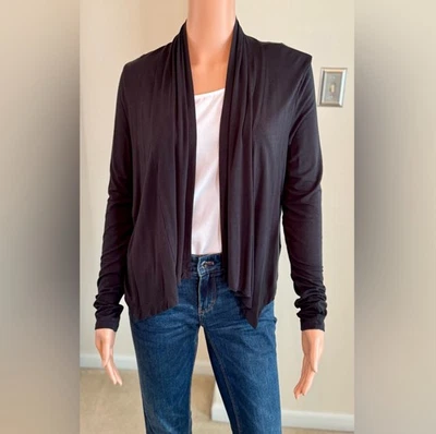 Cárdigan Donna Karan Diseñador Ropa de Salón Suave Frente Abierto Talla Pequeña Precio de venta sugerido por el fabricante $109 Foto 1 de 4