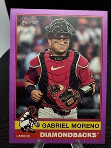 2025 Topps Heritage - High Number SP Gabriel Moreno #498 Light Purple Border - Picture 1 of 2