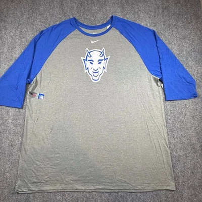 Camiseta Nike Duke 9 Manga 3/4 Camisa de Entrenamiento Para Hombre L Azul Gris 3XL Foto 1 de 4