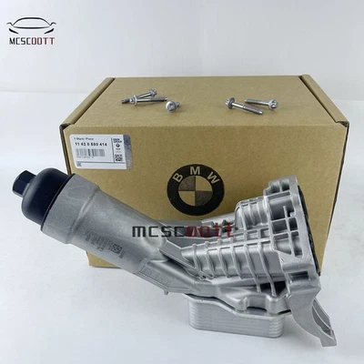 Alumunim Engine Oil Cooler Filter Housing 11428580414 for BMW 230i 330i X3 Z4 - Image 1 of 4